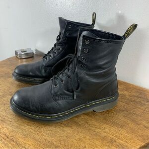 Dr martens lace up leather boots